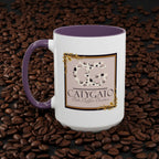 CatyGato Lucy's Latin Latte 15oz Purple and White Ceramic Coffee Mug