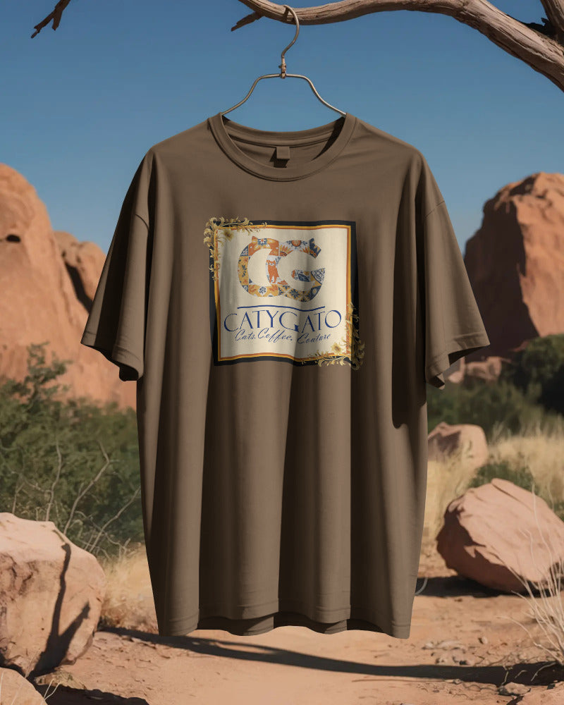CatyGato Coffee Logo Organic Cotton T-Shirt 2