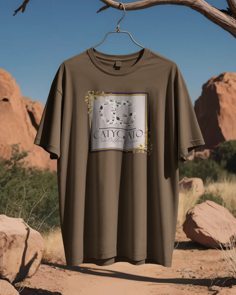 CatyGato Coffee Logo Organic Cotton T-Shirt 4