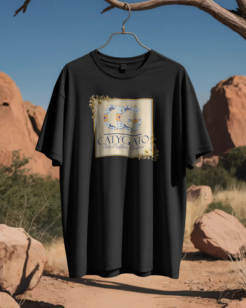 CatyGato Coffee Logo Organic Cotton T-Shirt 1