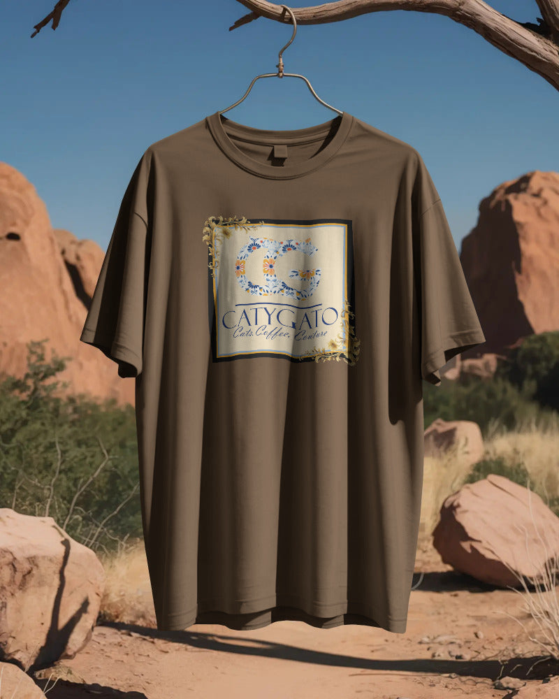 CatyGato Coffee Logo Organic Cotton T-Shirt 1