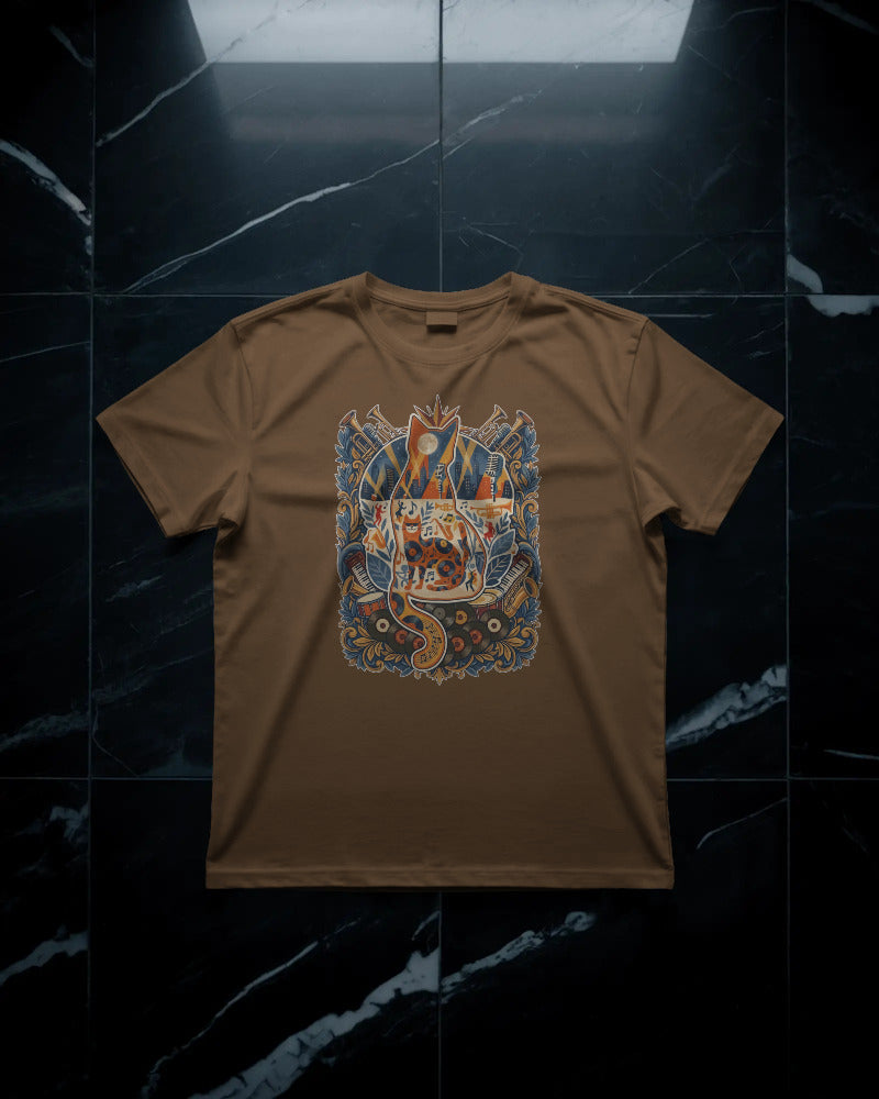 CatyGato Music Inspired Organic Cotton T-Shirt 1 (Jazz)