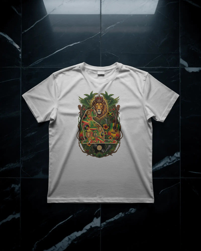 CatyGato Music Inspired Organic Cotton T-Shirt 2 (Reggae)
