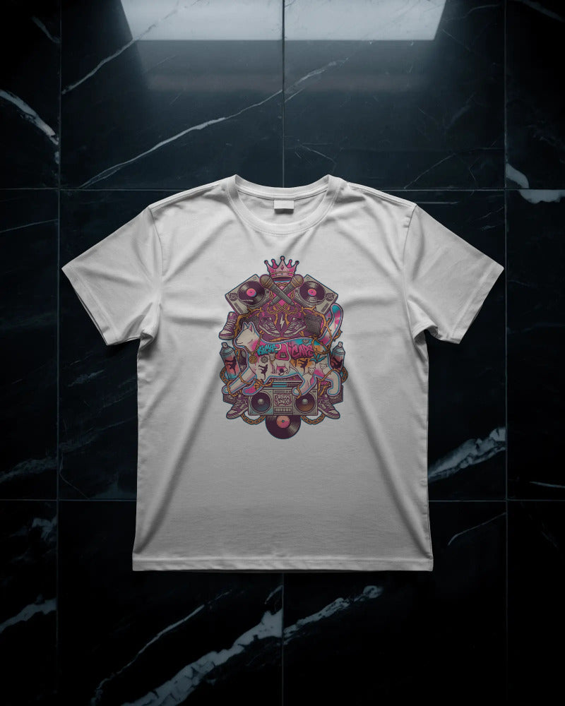 CatyGato Music Inspired Organic Cotton T-Shirt 4 (Hip-Hop)