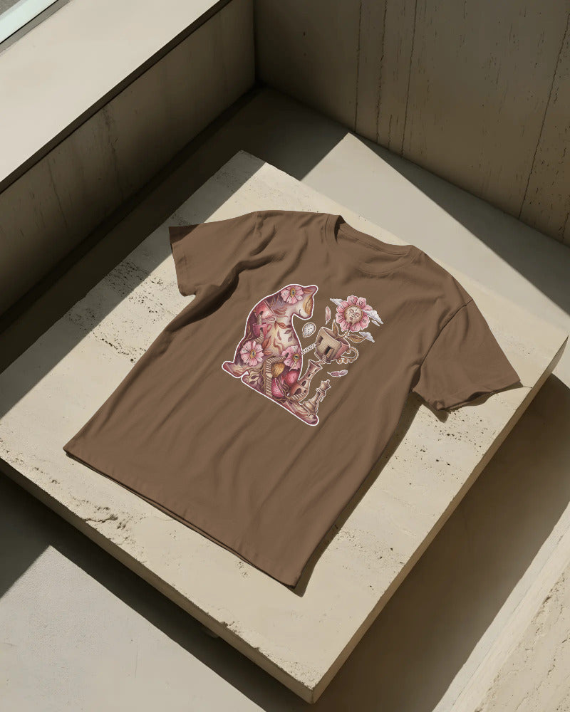 CatyGato Surreal Cat Organic Cotton T-Shirt 2