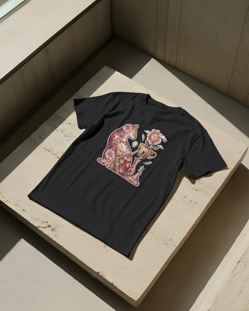 CatyGato Surreal Cat Organic Cotton T-Shirt 2