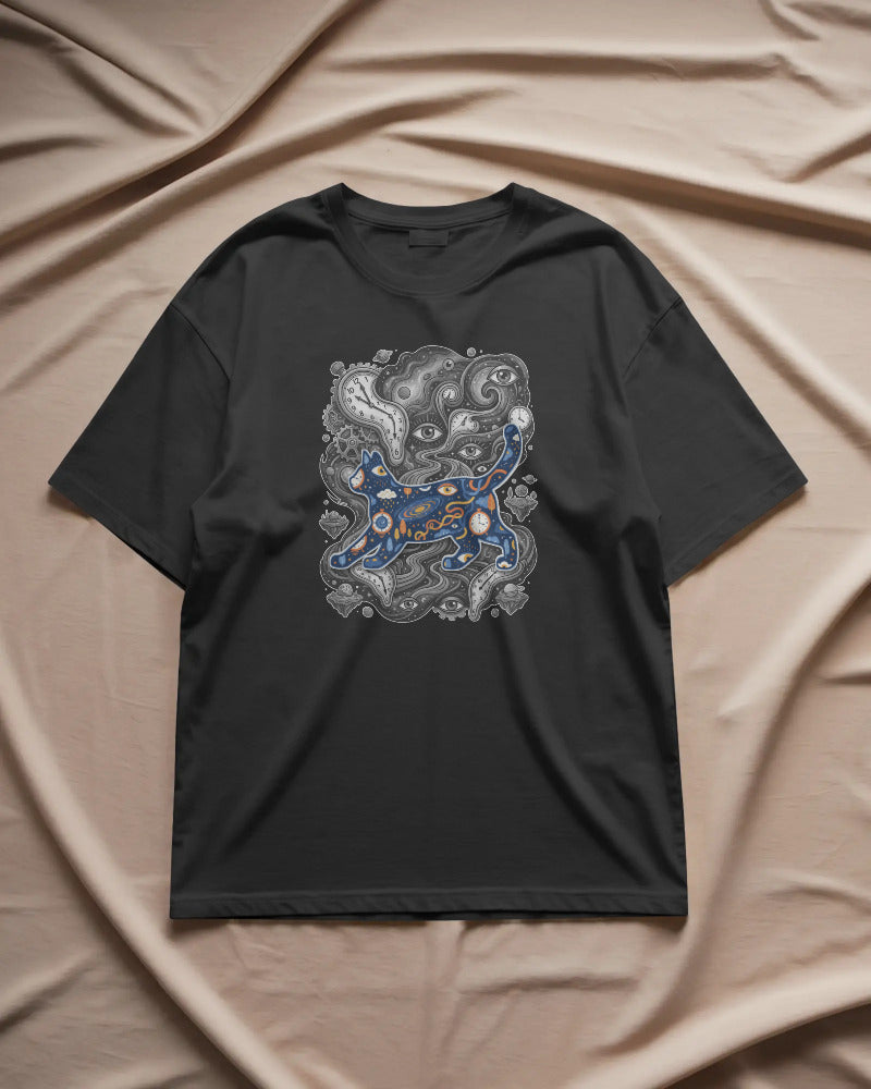 CatyGato Surreal Cat Organic Cotton T-Shirt 1