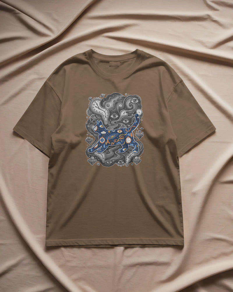 CatyGato Surreal Cat Organic Cotton T-Shirt 1