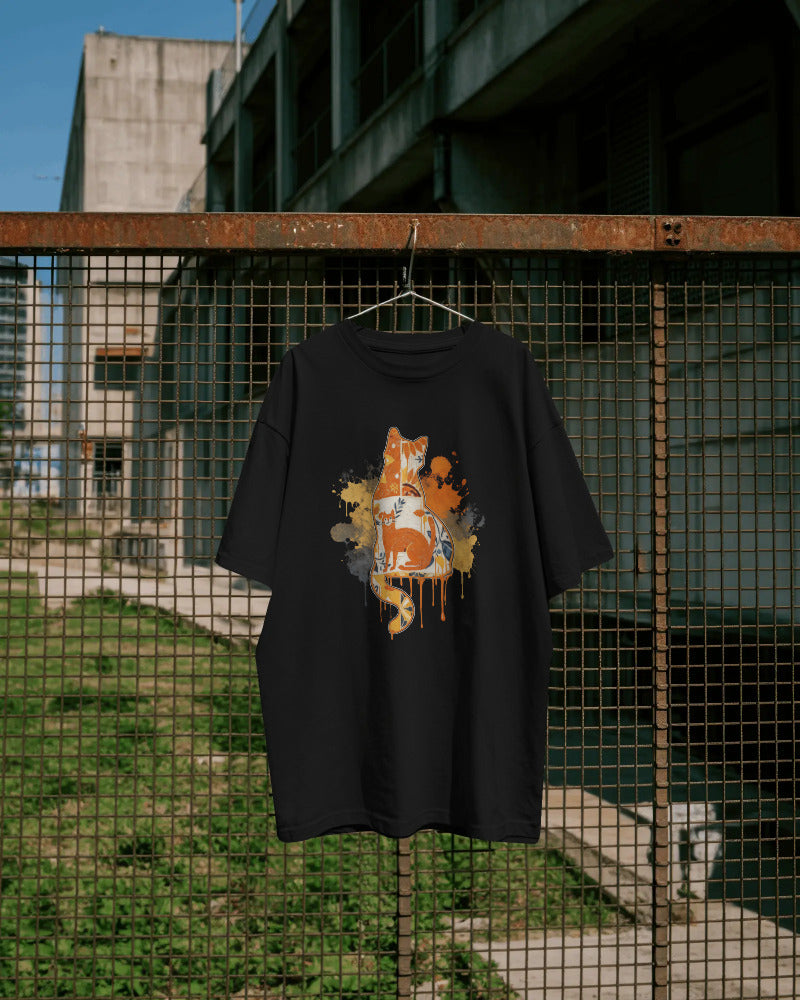 CatyGato Graffiti Cat Organic Cotton T-Shirt 1