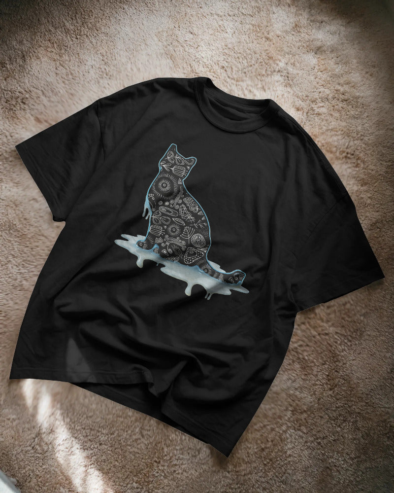 CatyGato Graffiti Cat Organic Cotton T-Shirt 5