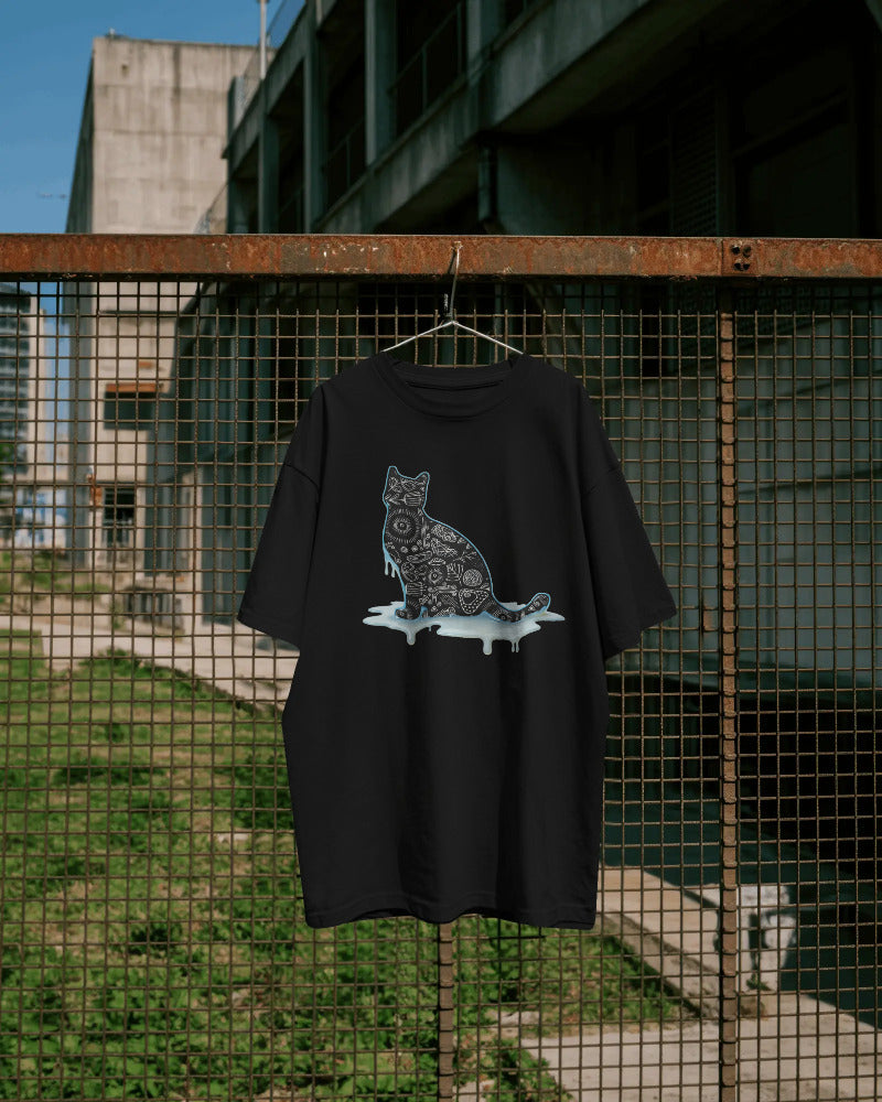 CatyGato Graffiti Cat Organic Cotton T-Shirt 5