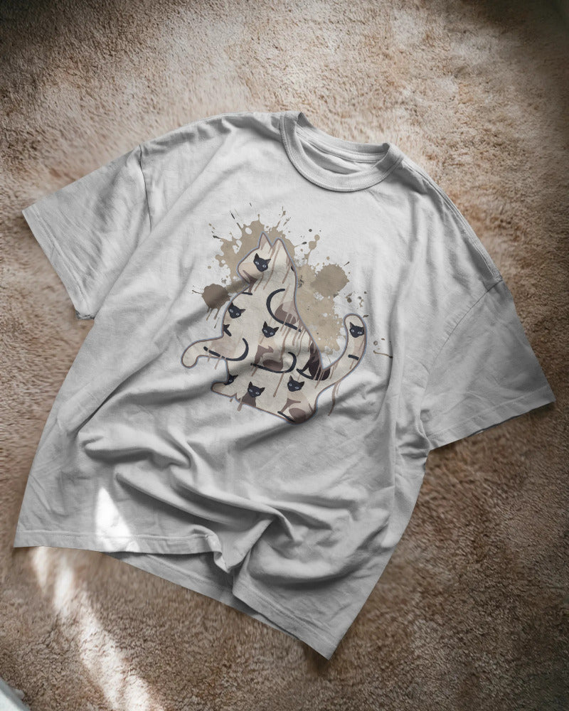 CatyGato Graffiti Cat Organic Cotton T-Shirt 2