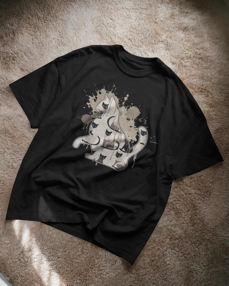 CatyGato Graffiti Cat Organic Cotton T-Shirt 2