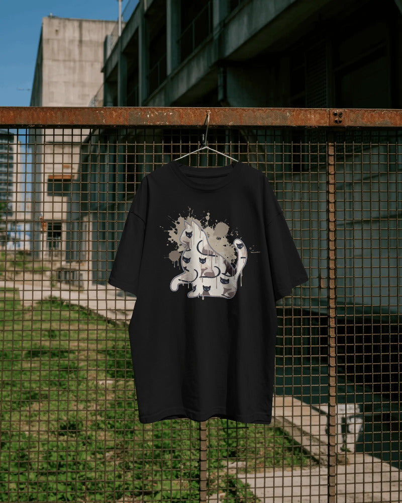 CatyGato Graffiti Cat Organic Cotton T-Shirt 2