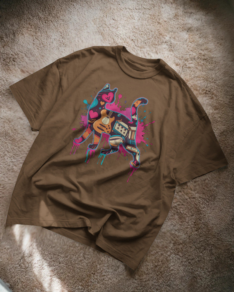 CatyGato Graffiti Cat Organic Cotton T-Shirt 3