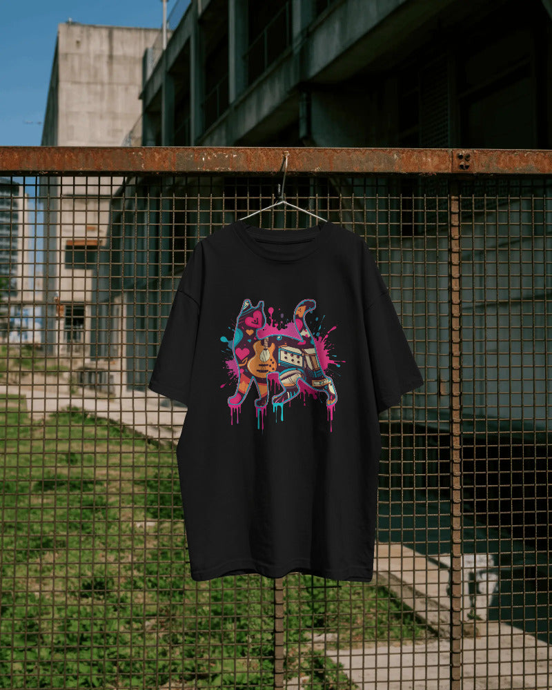 CatyGato Graffiti Cat Organic Cotton T-Shirt 3