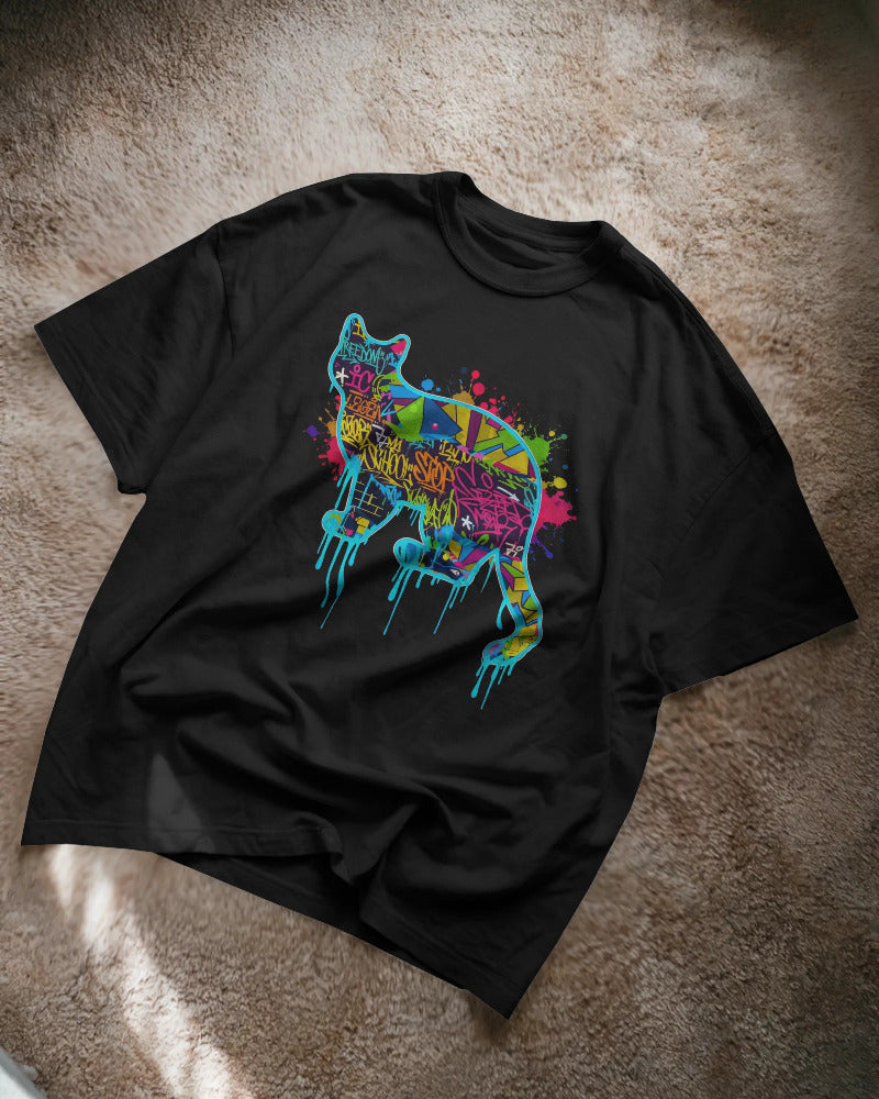 CatyGato Graffiti Cat Organic Cotton T-Shirt 8