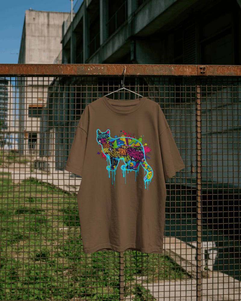 CatyGato Graffiti Cat Organic Cotton T-Shirt 8