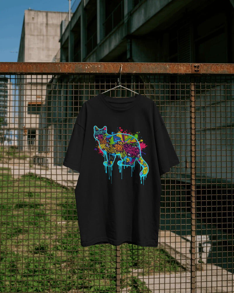 CatyGato Graffiti Cat Organic Cotton T-Shirt 8