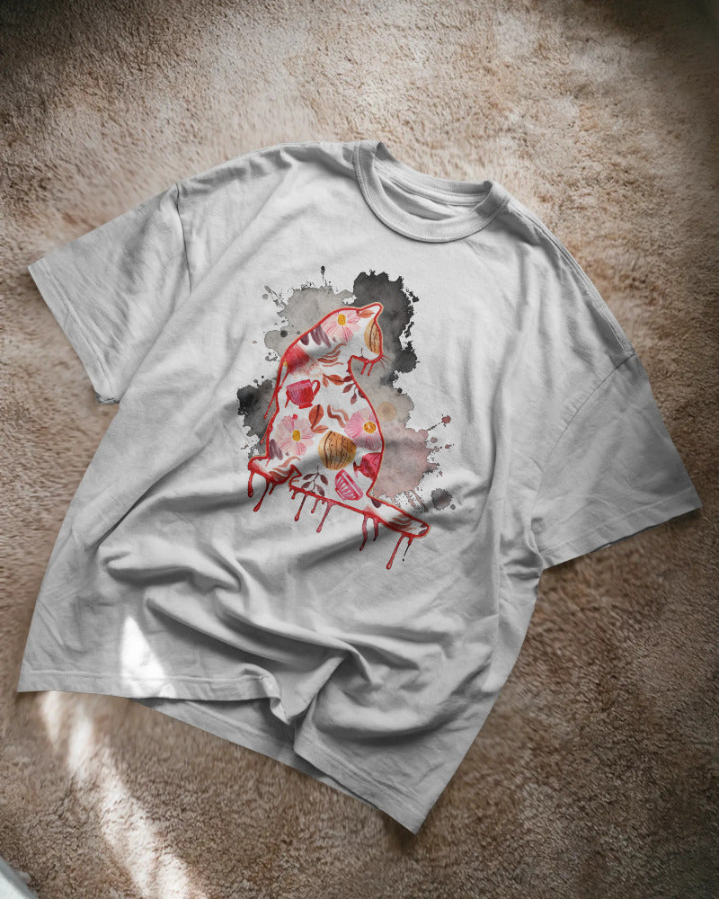 CatyGato Graffiti Cat Organic Cotton T-Shirt 6