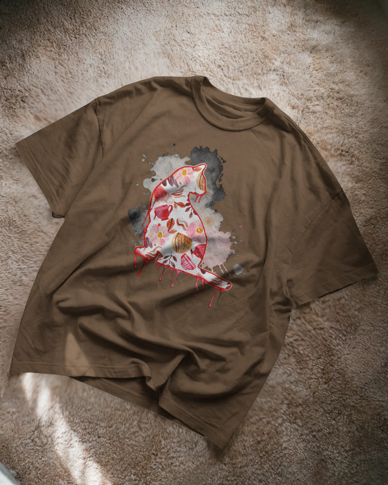 CatyGato Graffiti Cat Organic Cotton T-Shirt 6