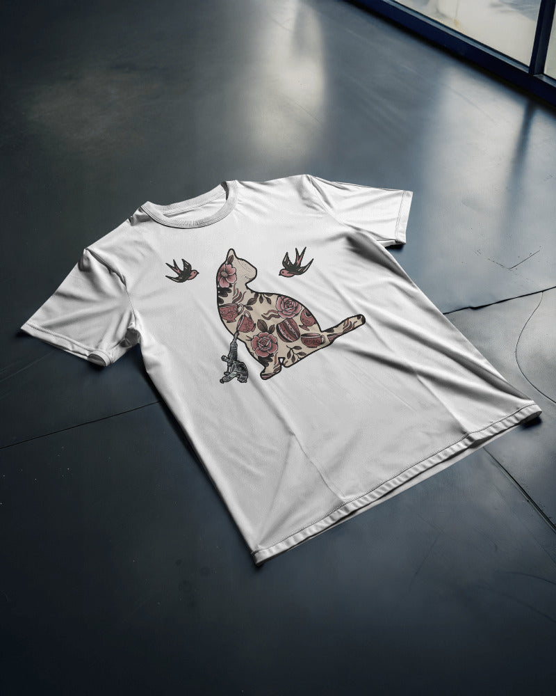 CatyGato Tattoo Inspired Organic Cotton T-Shirt 2