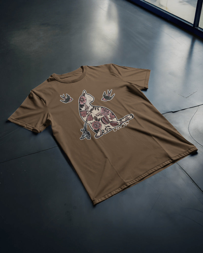 CatyGato Tattoo Inspired Organic Cotton T-Shirt 2