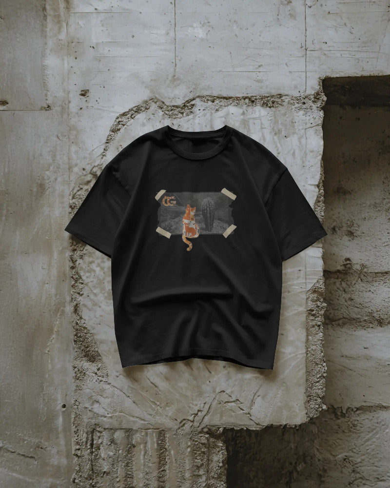 CatyGato Organic Cotton Cats and Photograghs T-Shirt 1