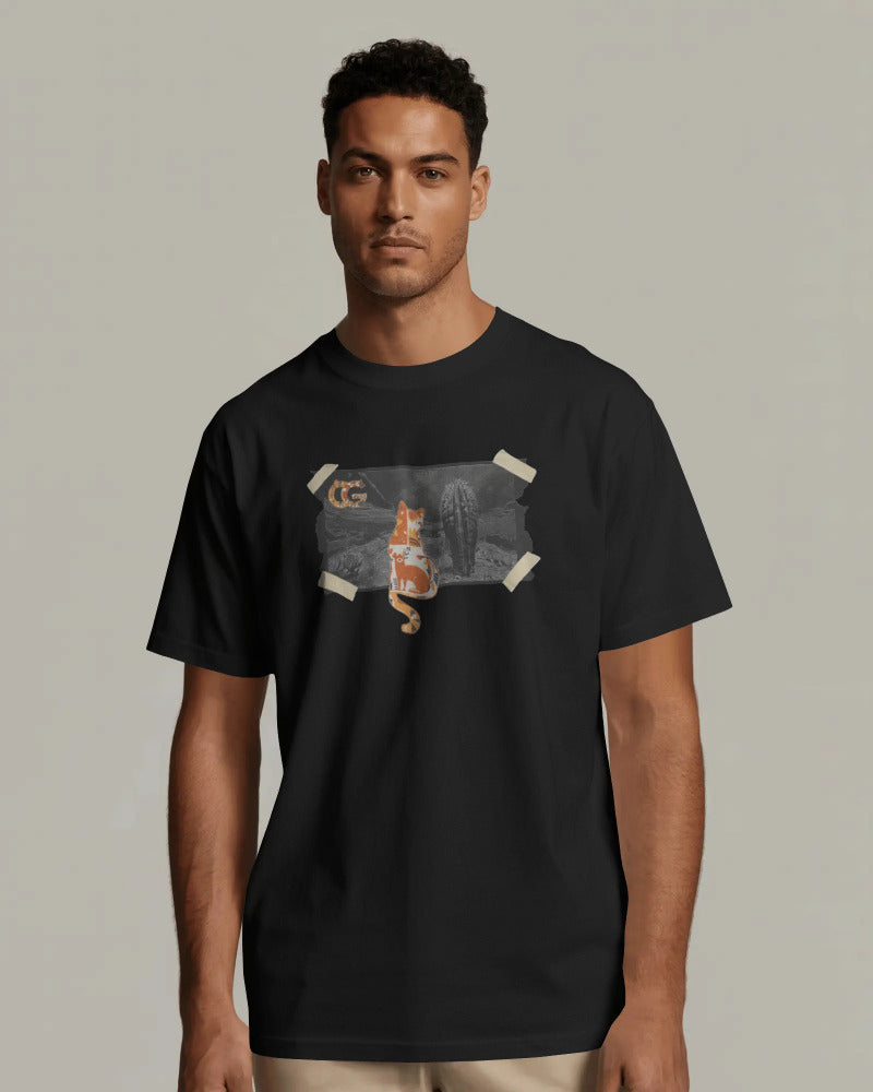 CatyGato Organic Cotton Cats and Photograghs T-Shirt 1