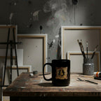 CatyGato Fine Art Inspired 15oz Black Ceramic Mug