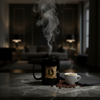 CatyGato Fine Art Inspired 15oz Black Ceramic Mug