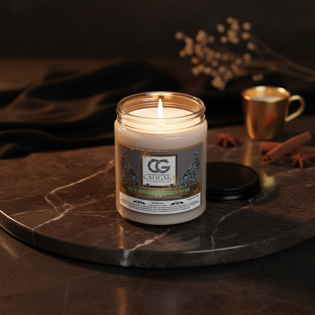 CatyGato Jiji's Spiced Vanilla Noir 9oz Soy Candle