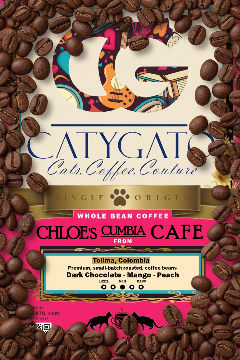 Chloe's Cumbia Cafe Single Origin Whole Bean Coffee - 12oz (compostable)