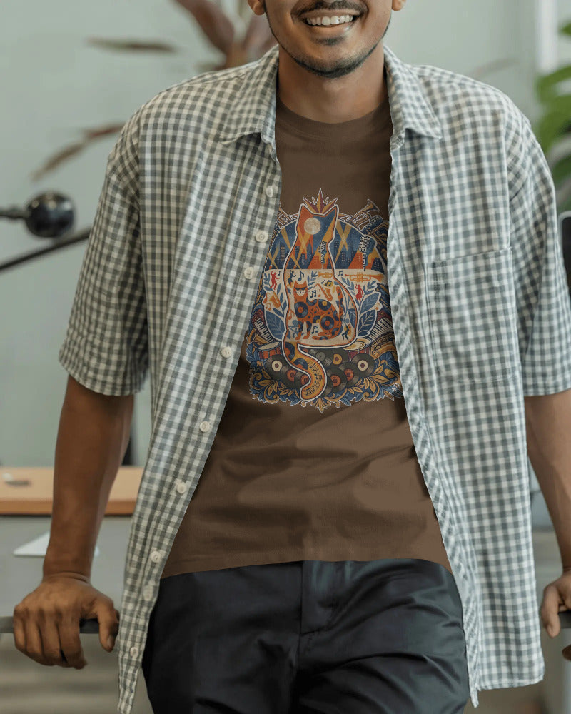 CatyGato Music Inspired Organic Cotton T-Shirt 1 (Jazz)