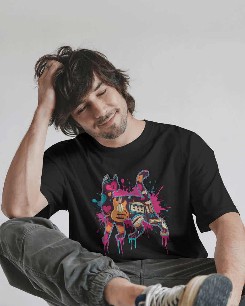 CatyGato Graffiti Cat Organic Cotton T-Shirt 3