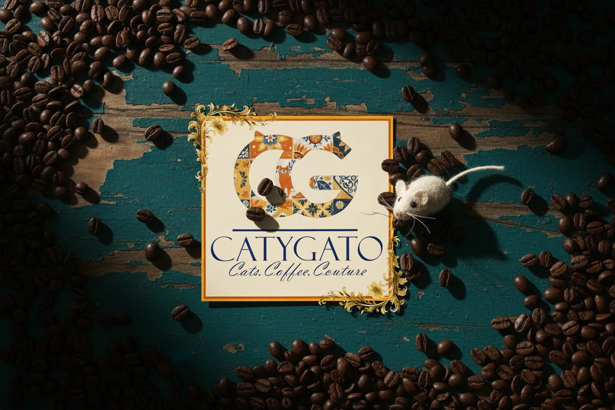 CatyGato Hero Banner with Felted Mouse