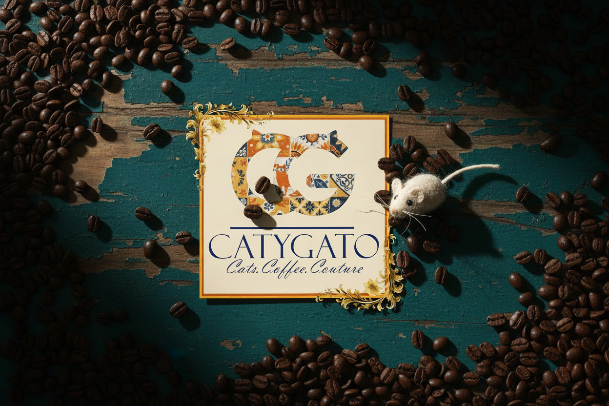CatyGato Hero Banner with Felted Mouse