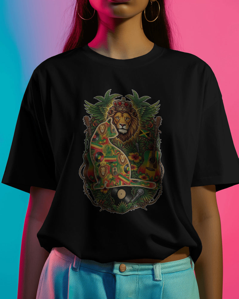 CatyGato Music Inspired Organic Cotton T-Shirt 2 (Reggae)