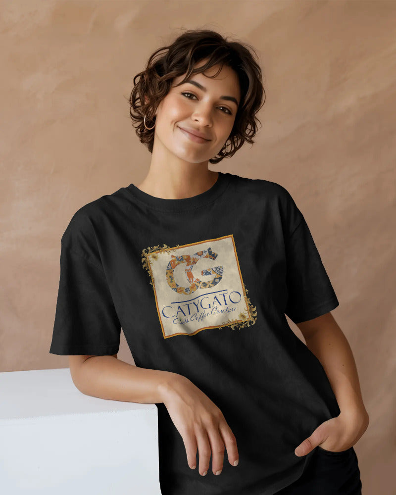 CatyGato Coffee Logo Organic Cotton T-Shirt 2
