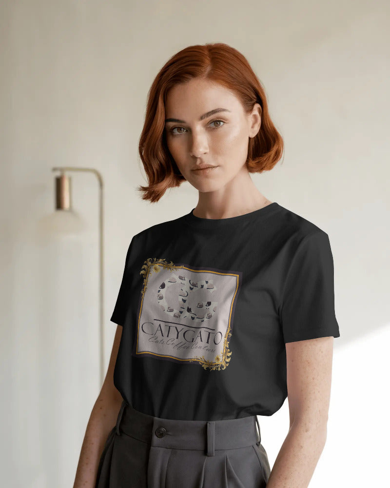 CatyGato Coffee Logo Organic Cotton T-Shirt 4