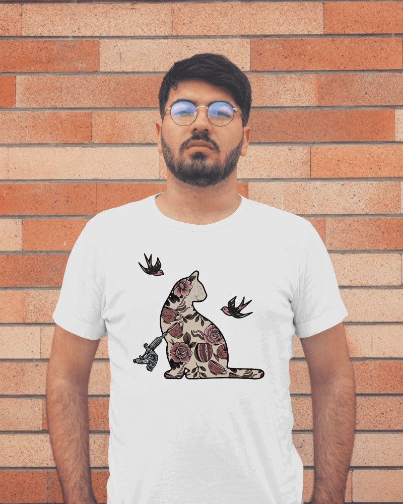 CatyGato Tattoo Inspired Organic Cotton T-Shirt 2