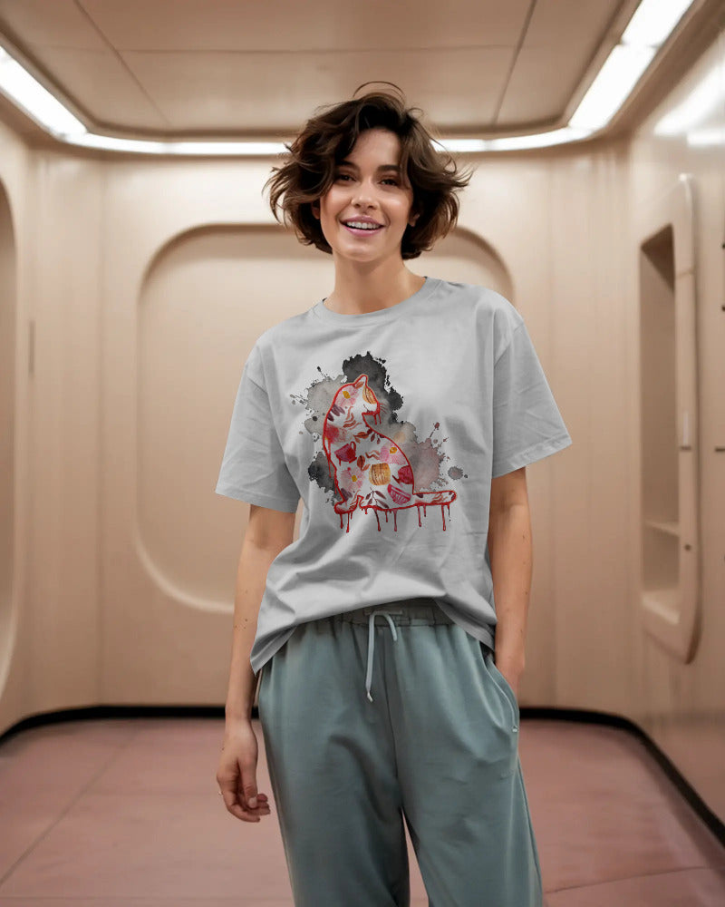 CatyGato Graffiti Cat Organic Cotton T-Shirt 6