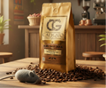 Jazzy Java Coffee with Cat Toy Mouse