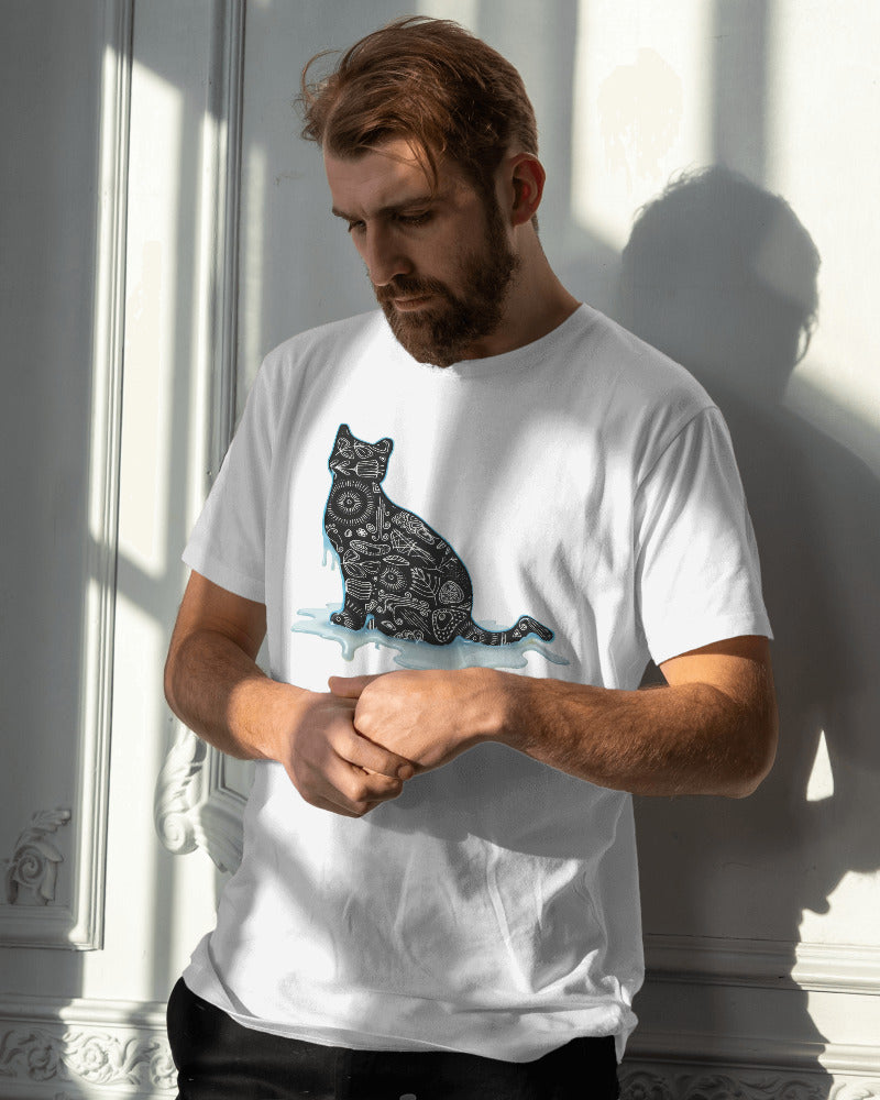 CatyGato Graffiti Cat Organic Cotton T-Shirt 5