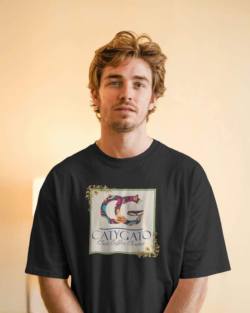 CatyGato Coffee Logo Organic Cotton T-Shirt 5