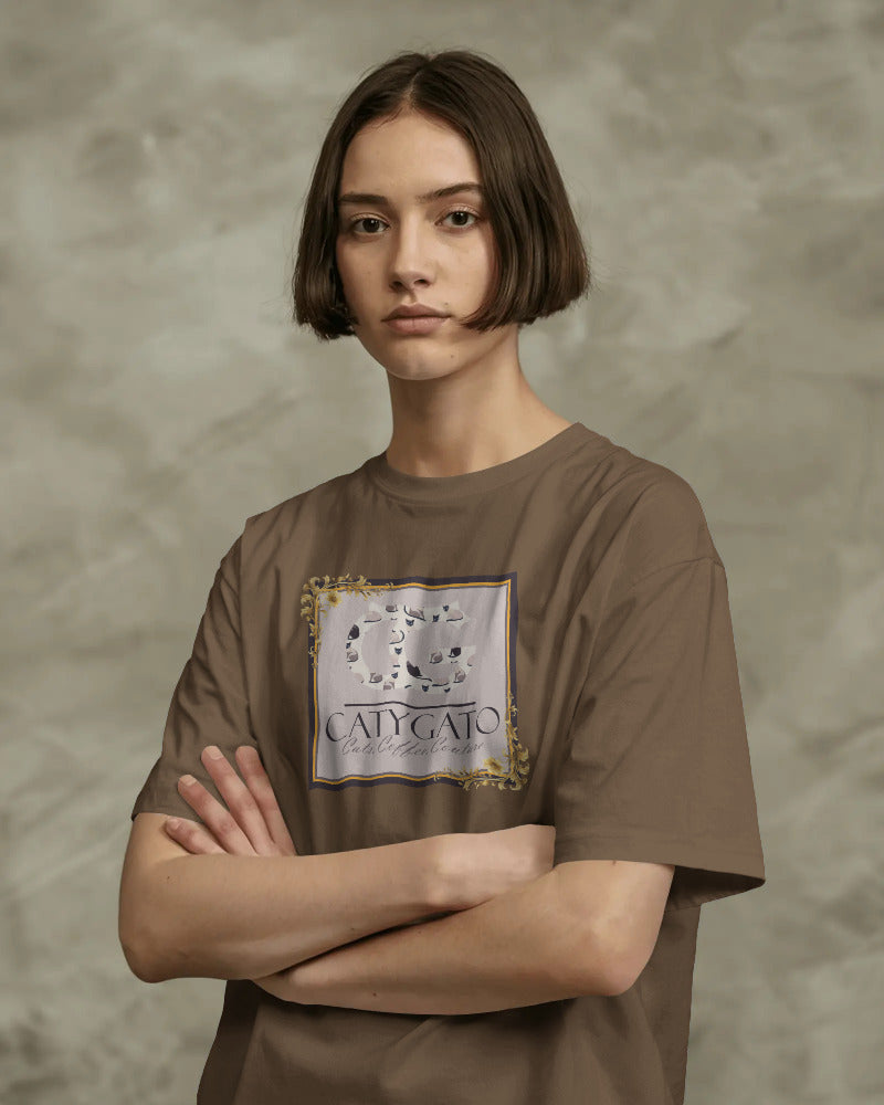 CatyGato Coffee Logo Organic Cotton T-Shirt 4