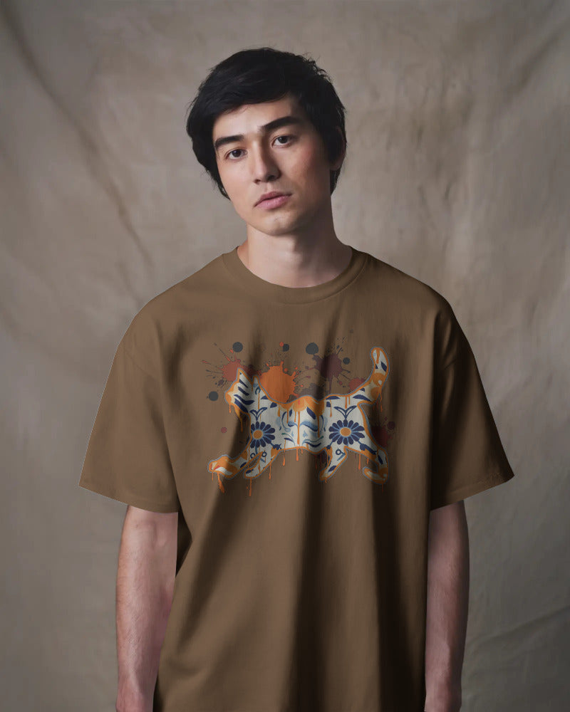 CatyGato Graffiti Cat Organic Cotton T-Shirt 4