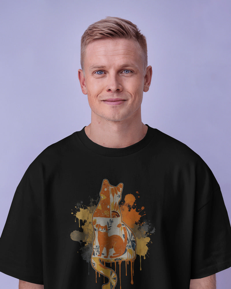 CatyGato Graffiti Cat Organic Cotton T-Shirt 1