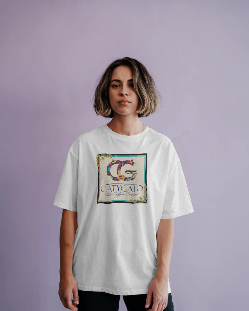 CatyGato Coffee Logo Organic Cotton T-Shirt 5