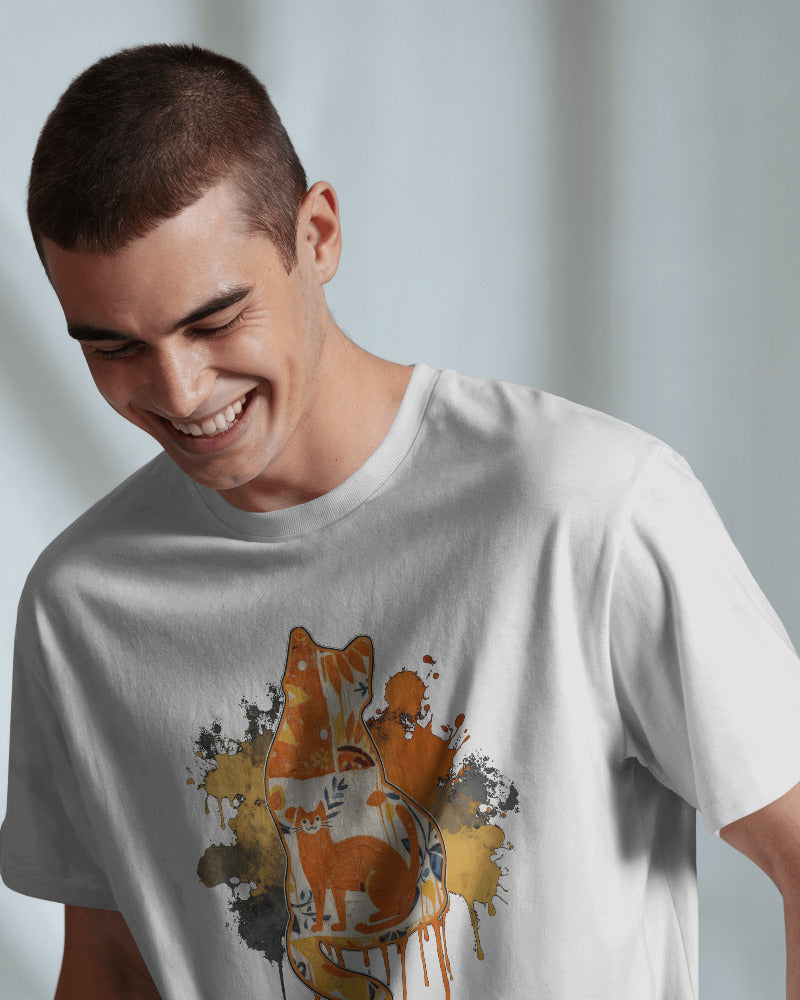 CatyGato Graffiti Cat Organic Cotton T-Shirt 1